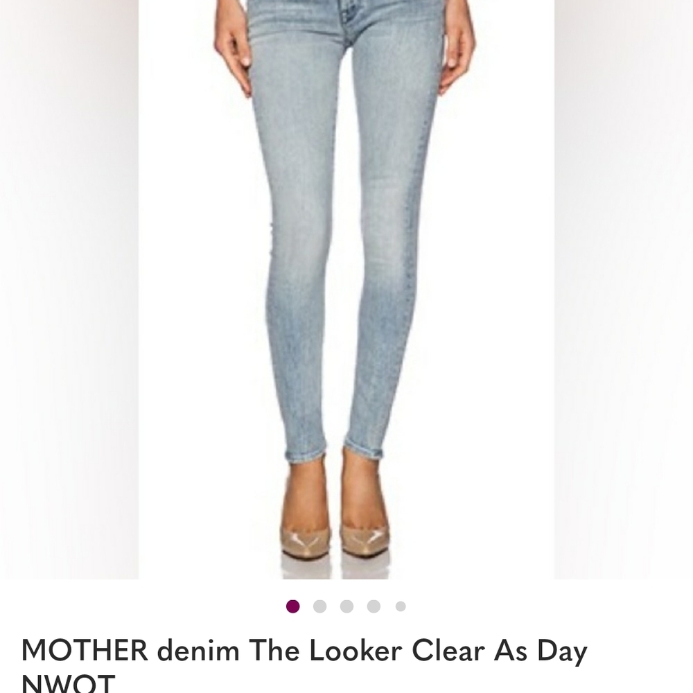 MOTHER Women's Denim Skinny Jeans in Light Blue